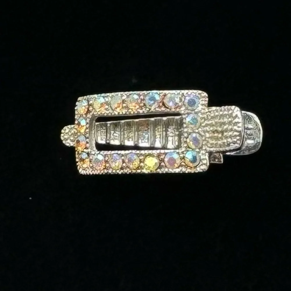 VINTAGE Aurora Borealis Crystal Hair Clip
